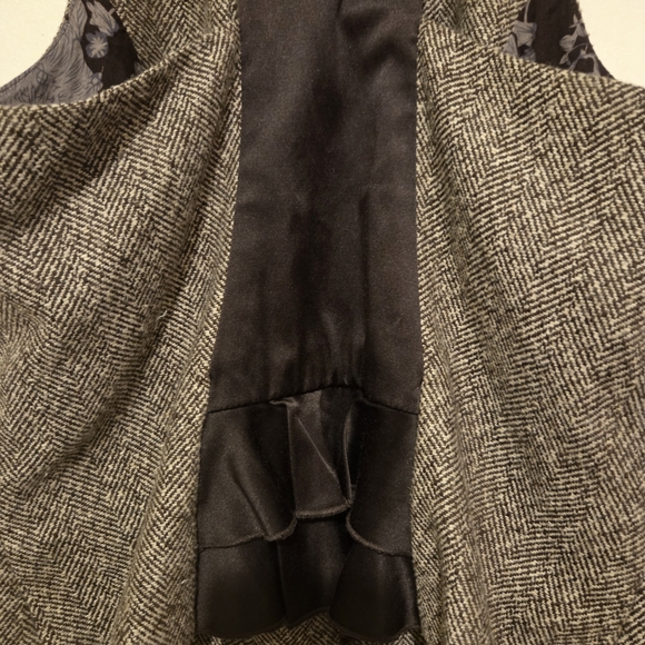 Maurices Brown Tweed Vest with Ruffle Detail - Picture 6 of 8